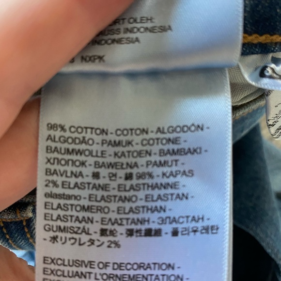 Levi’s Wedgie Skinny Jeans 26 distressed button fly high rise medium wash - Picture 8 of 12